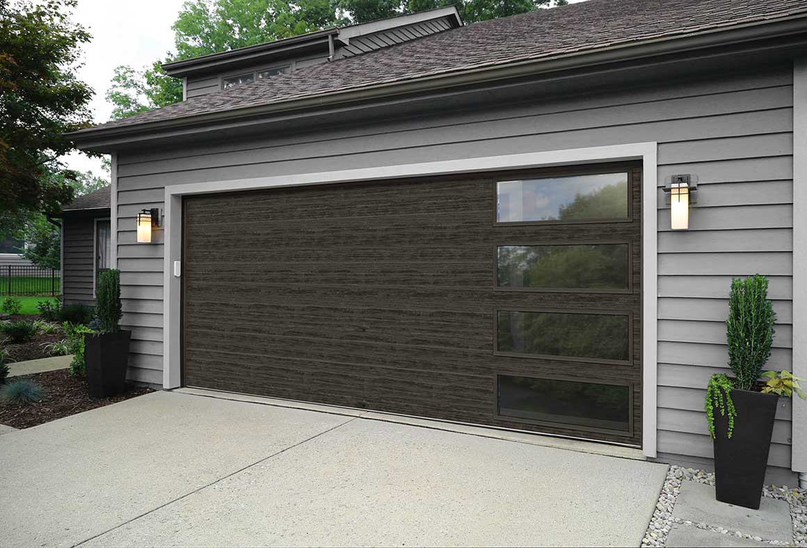 modern steel garage doors